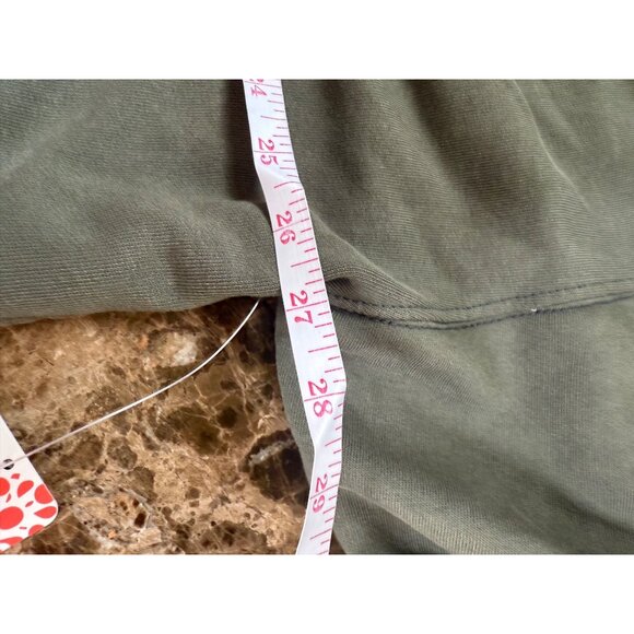 Free People Women’s Olive Green Graphic Sweatshirt Cotton & Polyester Crewneck S - Picture 4 of 9